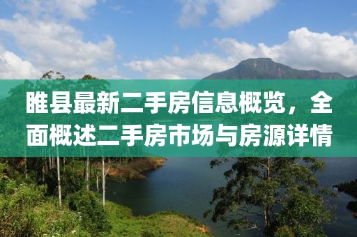 睢縣最新二手房信息概覽，全面概述二手房市場與房源詳情