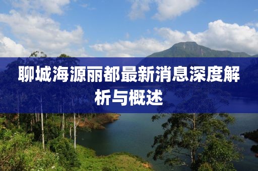 聊城海源麗都最新消息深度解析與概述