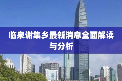 臨泉謝集鄉(xiāng)最新消息全面解讀與分析
