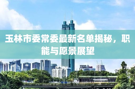 玉林市委常委最新名單揭秘，職能與愿景展望