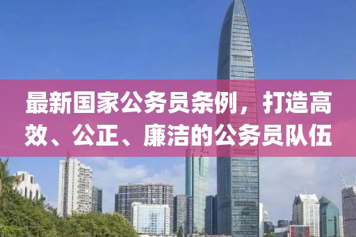 最新國(guó)家公務(wù)員條例，打造高效、公正、廉潔的公務(wù)員隊(duì)伍