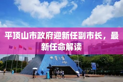 平頂山市政府迎新任副市長，最新任命解讀