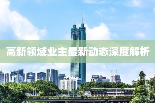 高新領(lǐng)域業(yè)主最新動態(tài)深度解析