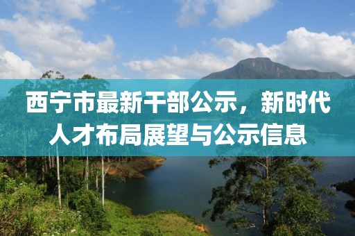 西寧市最新干部公示，新時代人才布局展望與公示信息