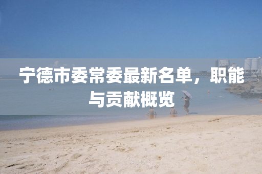 寧德市委常委最新名單，職能與貢獻概覽