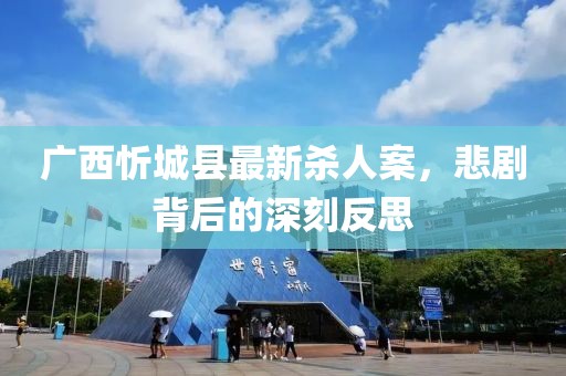 廣西忻城縣最新殺人案，悲劇背后的深刻反思