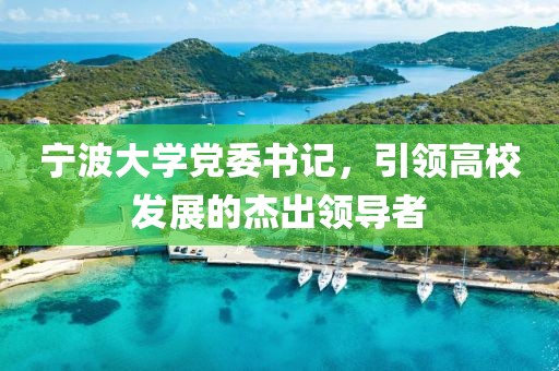 寧波大學黨委書記，引領高校發(fā)展的杰出領導者