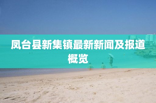 鳳臺縣新集鎮(zhèn)最新新聞及報道概覽