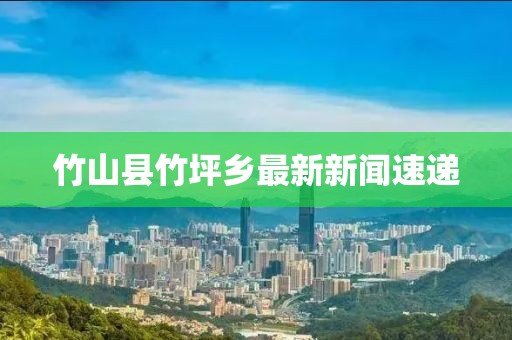 竹山縣竹坪鄉(xiāng)最新新聞速遞