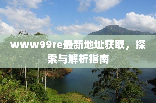 www99re最新地址獲取，探索與解析指南