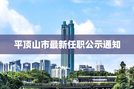 平頂山市最新任職公示通知