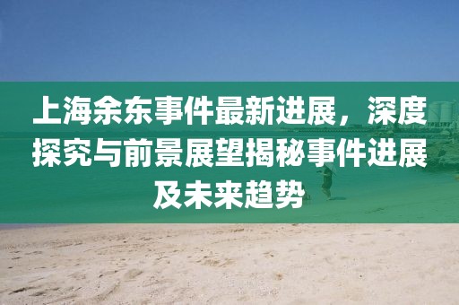 上海余東事件最新進(jìn)展，深度探究與前景展望揭秘事件進(jìn)展及未來趨勢(shì)