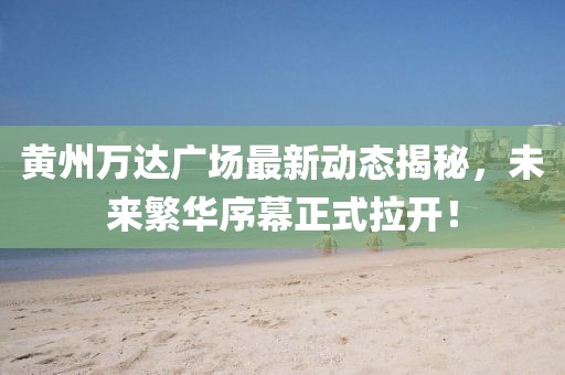 黃州萬達(dá)廣場(chǎng)最新動(dòng)態(tài)揭秘，未來繁華序幕正式拉開！