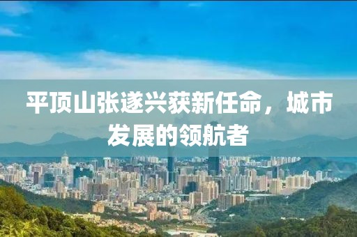 平頂山張遂興獲新任命，城市發(fā)展的領(lǐng)航者