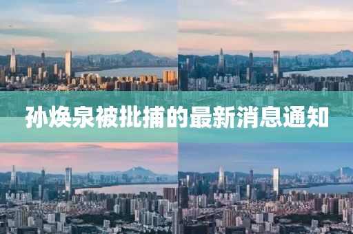 孫煥泉被批捕的最新消息通知
