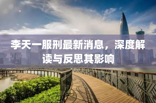 李天一服刑最新消息，深度解讀與反思其影響