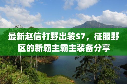 最新趙信打野出裝S7，征服野區(qū)的新霸主霸主裝備分享