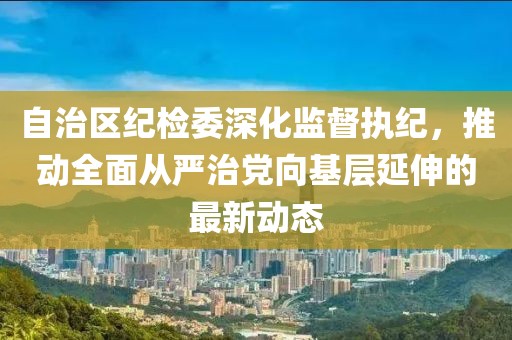 自治區(qū)紀檢委深化監(jiān)督執(zhí)紀，推動全面從嚴治黨向基層延伸的最新動態(tài)