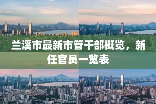 蘭溪市最新市管干部概覽，新任官員一覽表