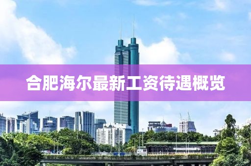 合肥海爾最新工資待遇概覽