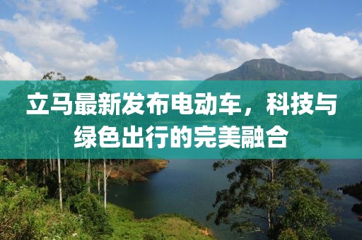立馬最新發(fā)布電動車，科技與綠色出行的完美融合