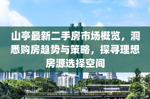 山亭最新二手房市場(chǎng)概覽，洞悉購(gòu)房趨勢(shì)與策略，探尋理想房源選擇空間