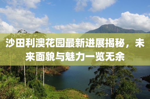 沙田利澳花園最新進展揭秘，未來面貌與魅力一覽無余