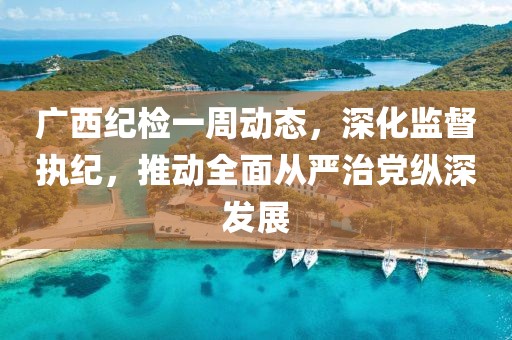 廣西紀(jì)檢一周動(dòng)態(tài)，深化監(jiān)督執(zhí)紀(jì)，推動(dòng)全面從嚴(yán)治黨縱深發(fā)展