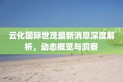 云化國(guó)際世茂最新消息深度解析，動(dòng)態(tài)概覽與洞察