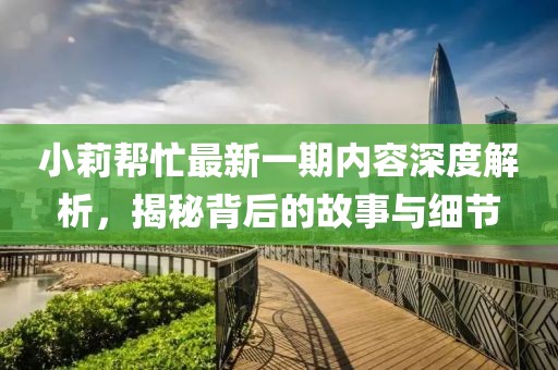 小莉幫忙最新一期內(nèi)容深度解析，揭秘背后的故事與細(xì)節(jié)