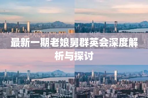 最新一期老娘舅群英會深度解析與探討