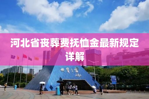 河北省喪葬費撫恤金最新規(guī)定詳解