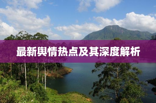 最新輿情熱點及其深度解析