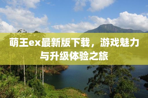萌王ex最新版下載，游戲魅力與升級(jí)體驗(yàn)之旅
