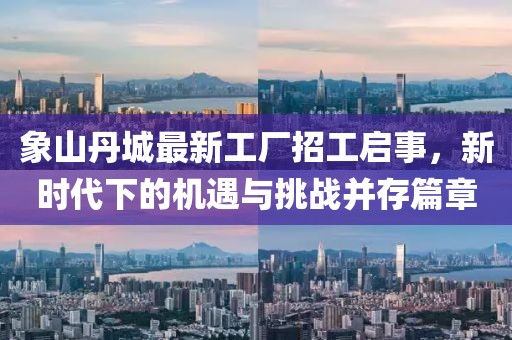 象山丹城最新工廠招工啟事，新時代下的機(jī)遇與挑戰(zhàn)并存篇章