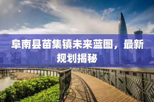 阜南縣苗集鎮(zhèn)未來藍圖，最新規(guī)劃揭秘