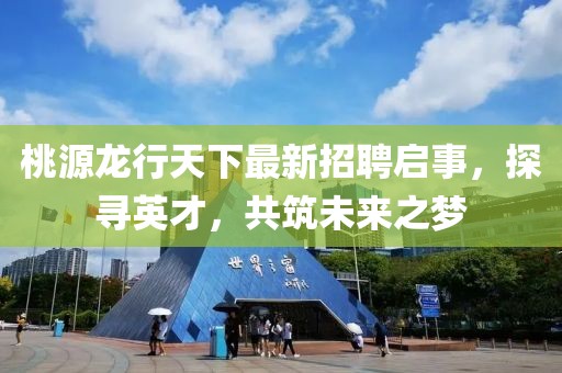 桃源龍行天下最新招聘啟事，探尋英才，共筑未來之夢(mèng)