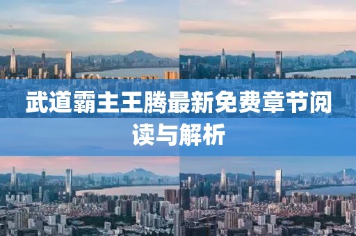 武道霸主王騰最新免費章節(jié)閱讀與解析