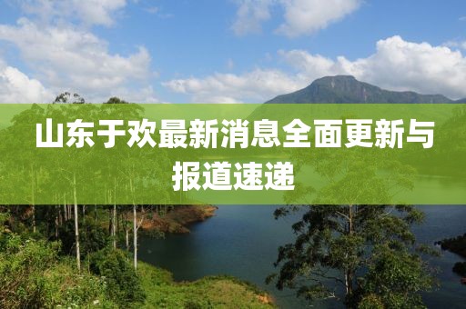 山東于歡最新消息全面更新與報道速遞