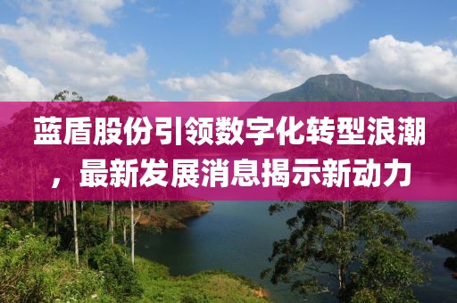 藍(lán)盾股份引領(lǐng)數(shù)字化轉(zhuǎn)型浪潮，最新發(fā)展消息揭示新動(dòng)力