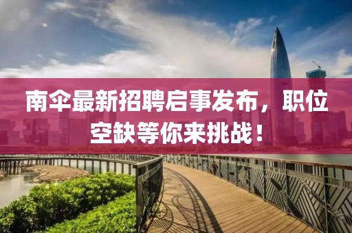 南傘最新招聘啟事發(fā)布，職位空缺等你來挑戰(zhàn)！